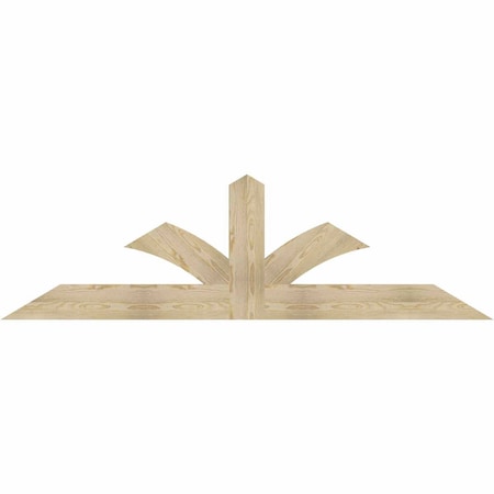 Ekena Millwork Richland Rough Sawn Timber Gable Bracket, Douglas Fir, 84"W x 24"H x 2"D x 6"F, 7/12 Pitch GBW084X24X0206RIC00RDF